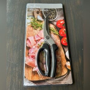Croton Silver and Black Poultry Shears NEW